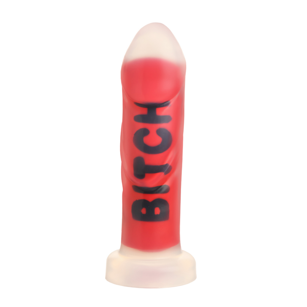 BITCH - Siliconen Dildo - Rood