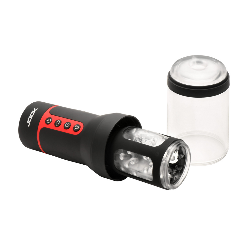 Auto Spin - Draaien en Duwen Masturbator - Transparant/Zwart