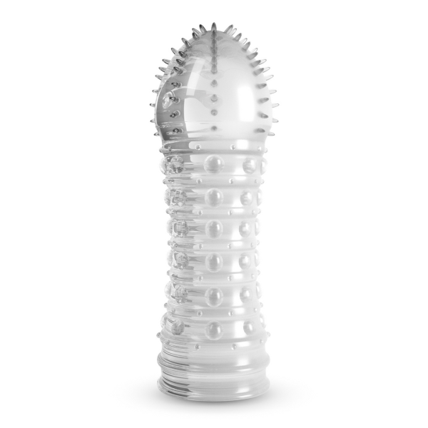 Gestippelde Penis Sleeve - Transparant