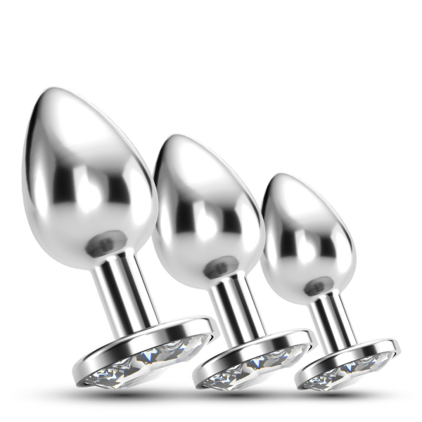 Bijou - Anal Train Trio - 3 Jewel Plugs - Doorzichtig
