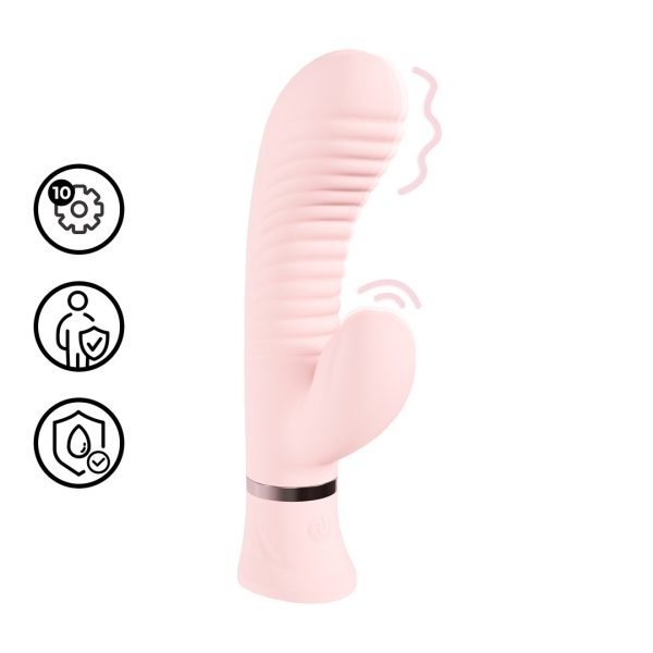 Mystique - Geribbelde Konijnen Vibrator - Roze