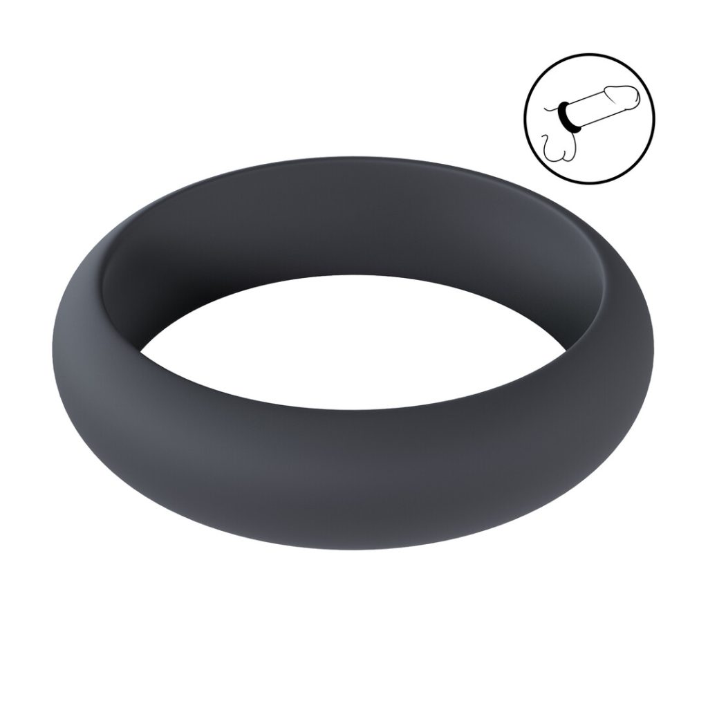 Wide O Silicone Cockring - XXL - 55mm - Zwart