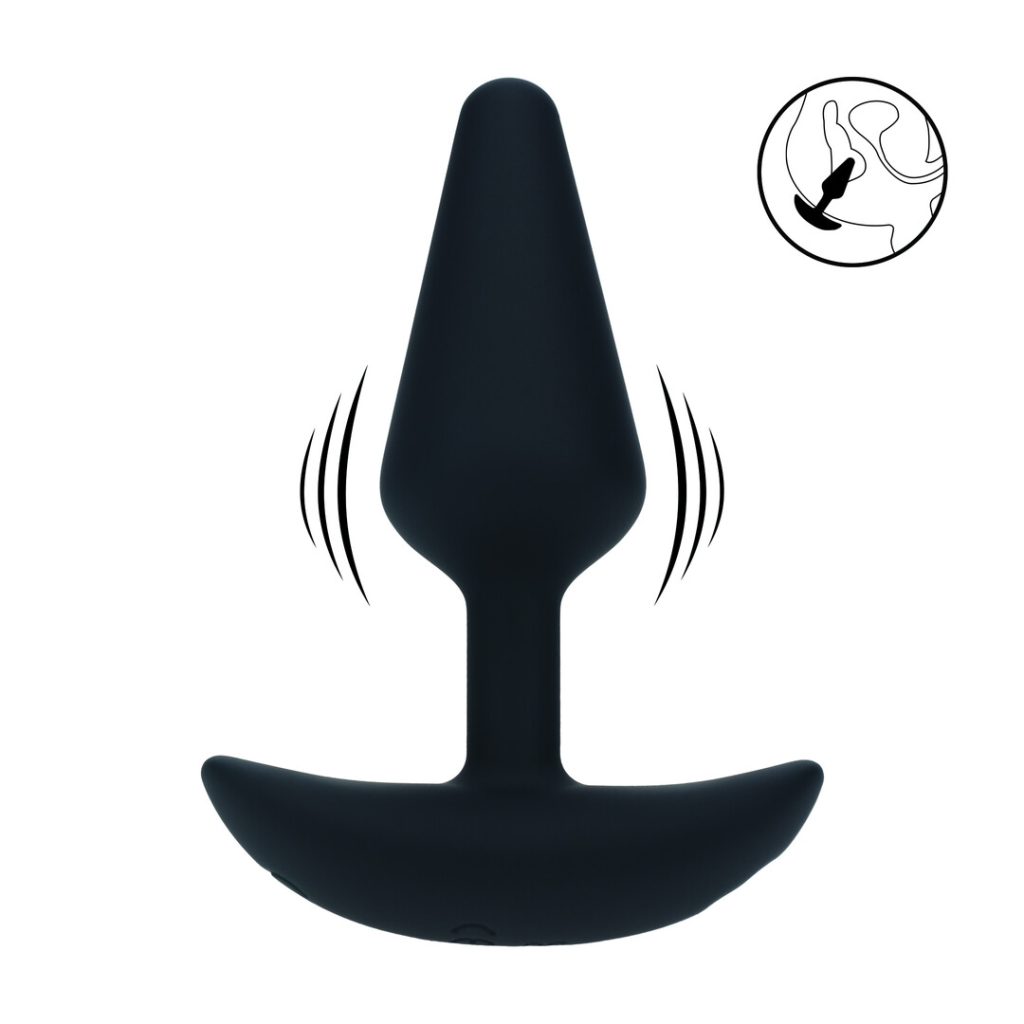 Classic Vibrerende Siliconen Anale Plug - S - Zwart