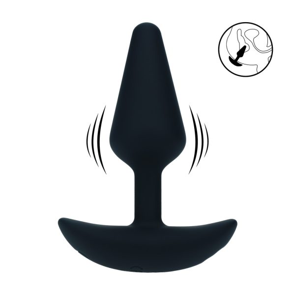 Classic Vibrerende Siliconen Anale Plug - S - Zwart