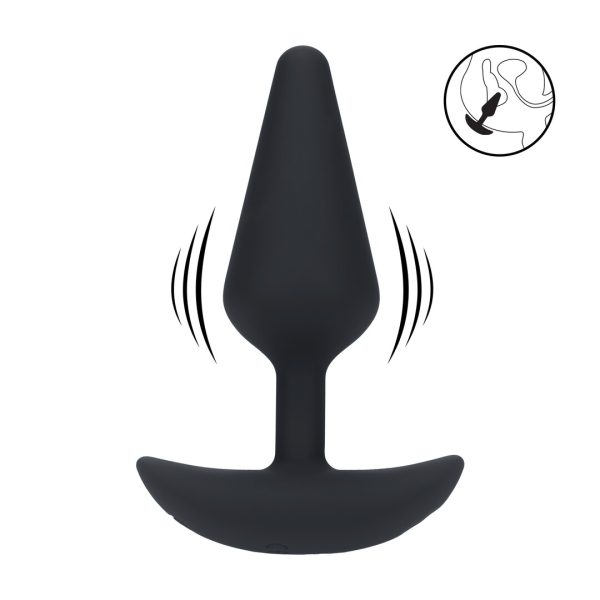 Classic Vibrerende Silicone Anale Plug - M - Zwart