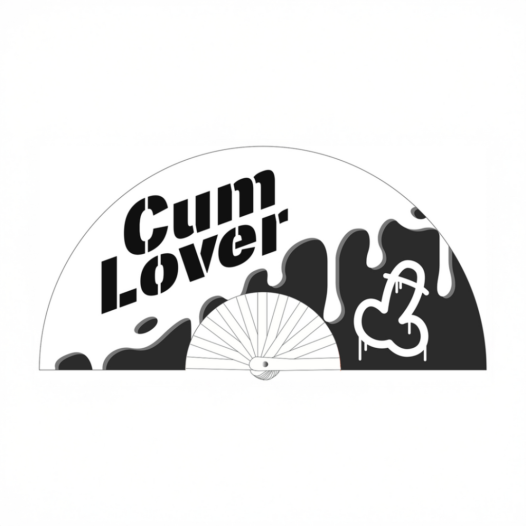 Cum Lover - Ventilator - 64 cm - Wit/Zwart