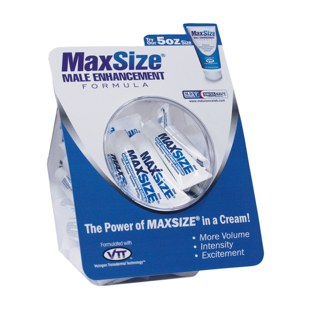 MAX Size - Male Enhancement Creme - 0.3 fl oz / 10 ml - Fishbowl 50 Pieces