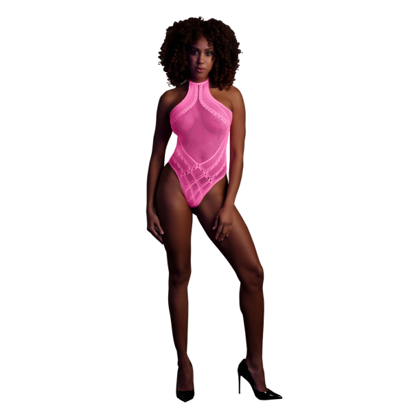 Body met Halternek - One Size - Neonroze