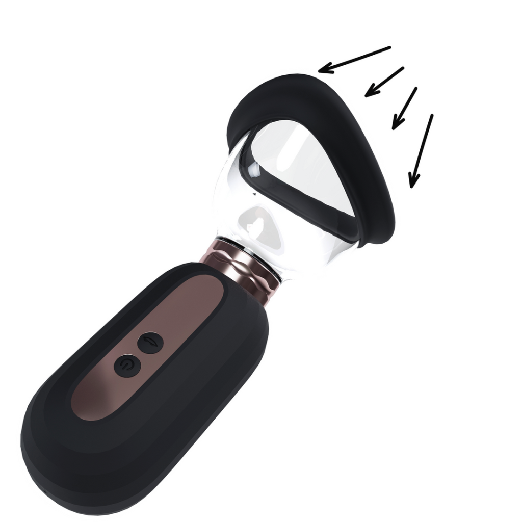 Dazzling - Oplaadbare Vulva en Borst Pomp - Zwart