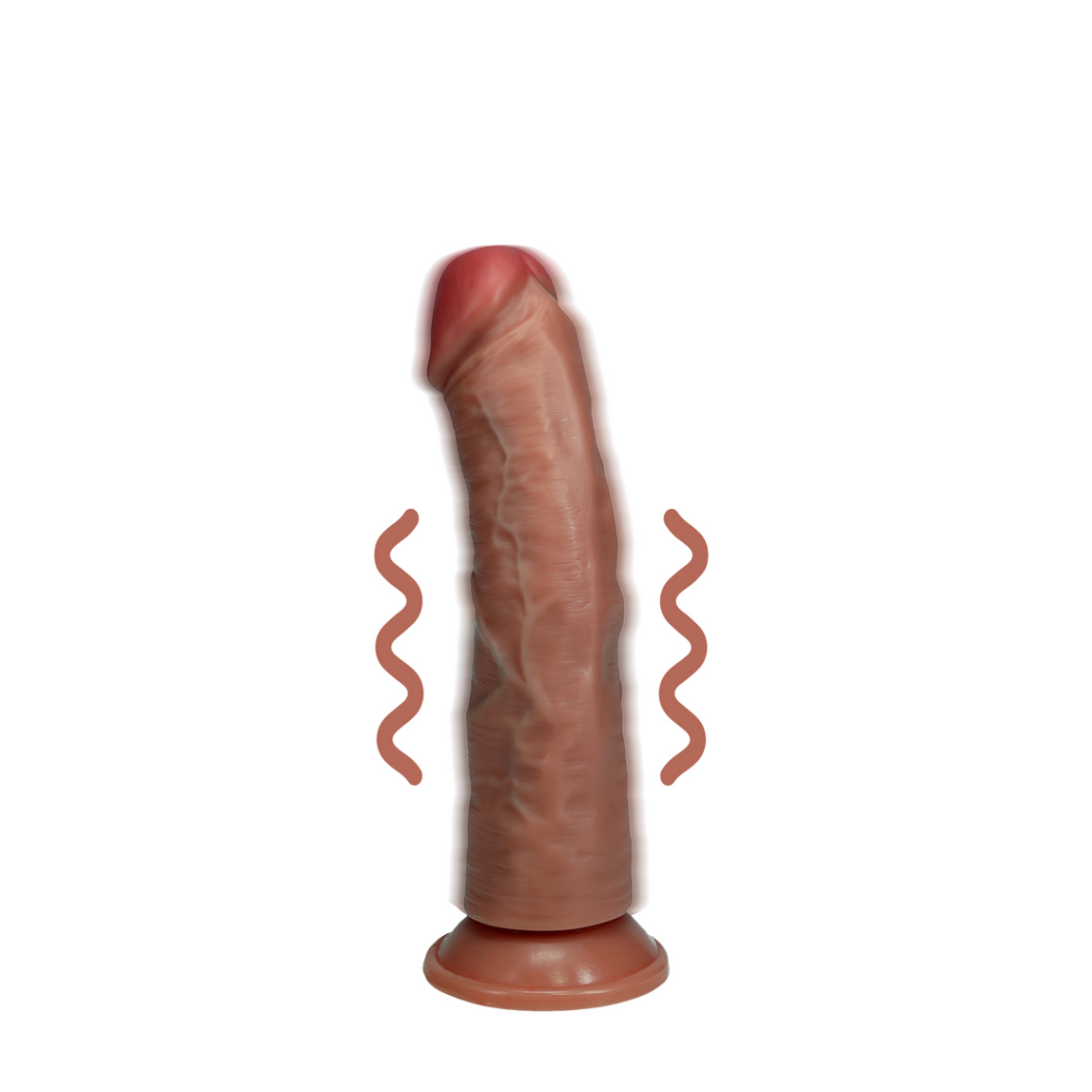 Vibrerende Reguliere Gebogen Cock - 6 / 15,5 cm - Tan