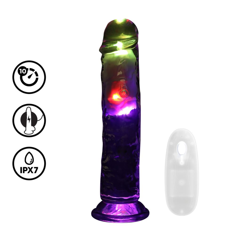 LED Vibrerende Rechte Penis - 8 / 20 cm - Transparant