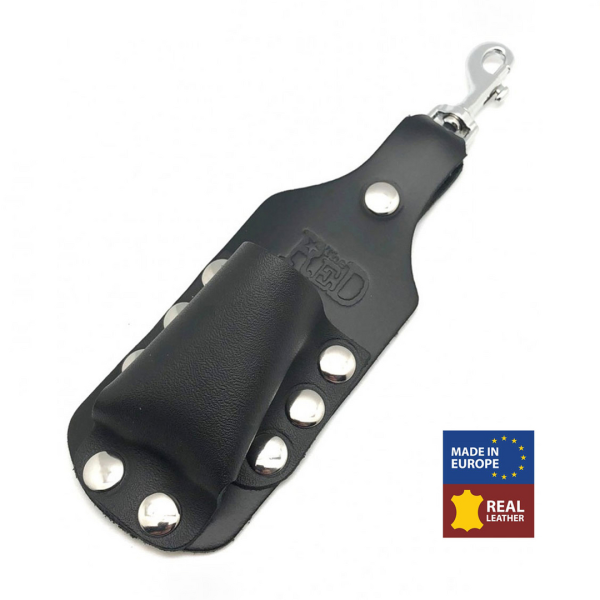 Leren Aroma Fles Houder - Groot - Zwart