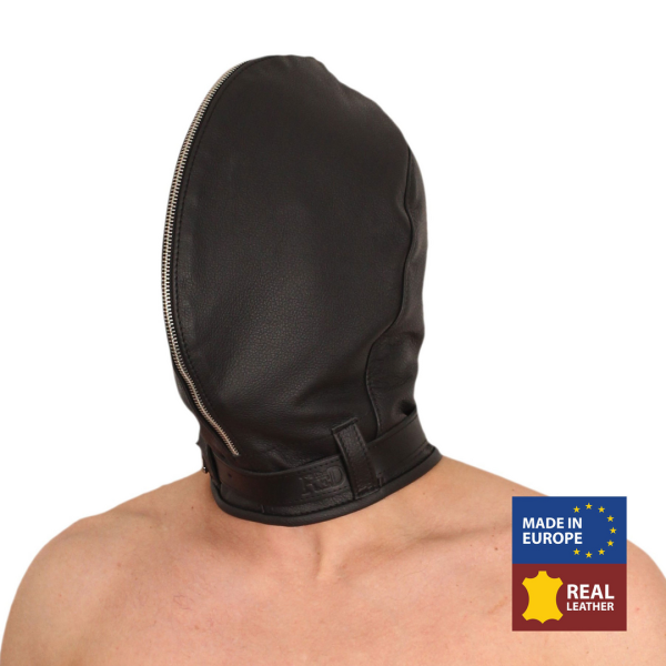 Sensoriale Leren Balaclava - Zwart