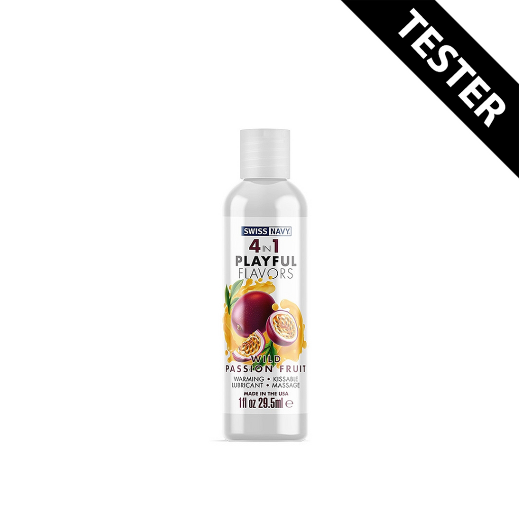 4 in 1 Playful Flavors - Lubricant with Wild Passion Fruit Flavor - 1 fl oz / 29,5 ml - TESTER