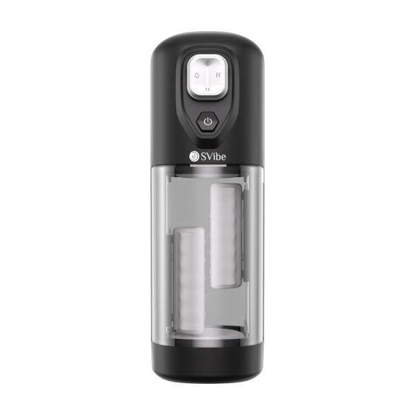 Ikon VOLT - Vibrerende Wrijvende Verwarmende Masturbator - Doorzichtig