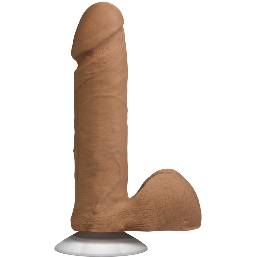 Realistische Cock met Ballen - Verwijderbare Vac-U-Lock Zuignap - ULTRASKYN - 6 / 16,5 cm - Karamel