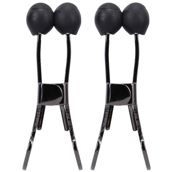 Nippers - RVS Nipple Klemmen met Silicone Tip - Zwart