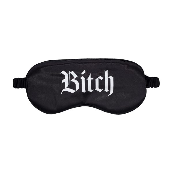 Bitch - Gedrukte Satijnen Masker - Zwart