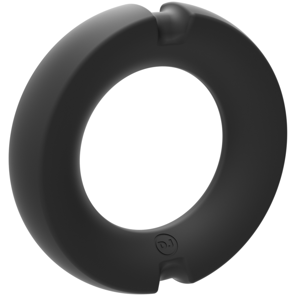 De Paradox - Silicone/Metalen Cockring - 50mm - Zwart