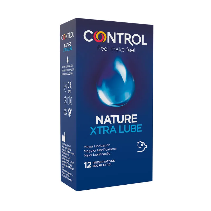 CONTROL - EXTRA GLIJMIDDEL CONDOOMS 12 STUKS