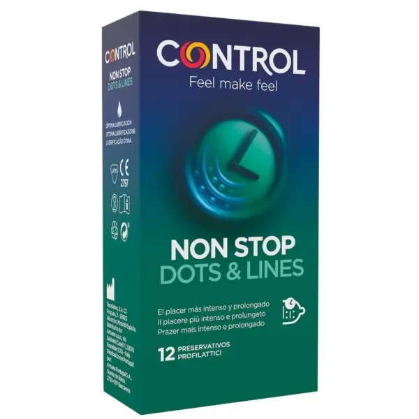 CONTROL - NONSTOP DOTS EN STRETCHES CONDOOMS 12 STUKS