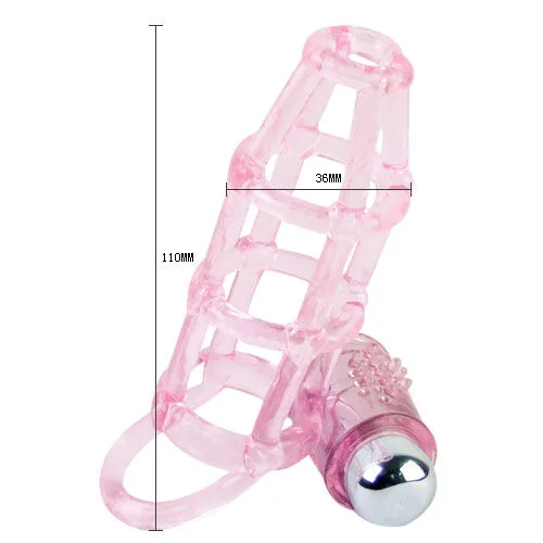 BAILE - SWEET 10 RHYTHMS ROZE SILICONEN PENIS SLEEVE EN RING