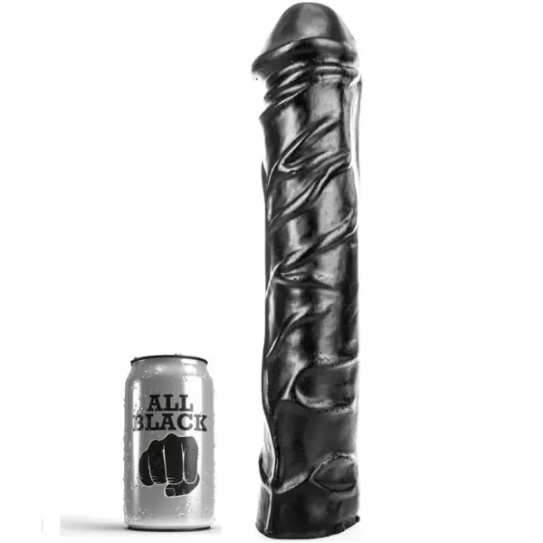 ALL BLACK - ZACHTE FISTING REUZE DILDO 32 CM