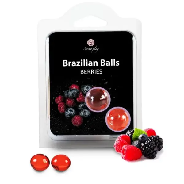 SECRETPLAY - BRAZILIAANSE BALLEN BOSVRUCHTEN SET VAN 2 BALLEN