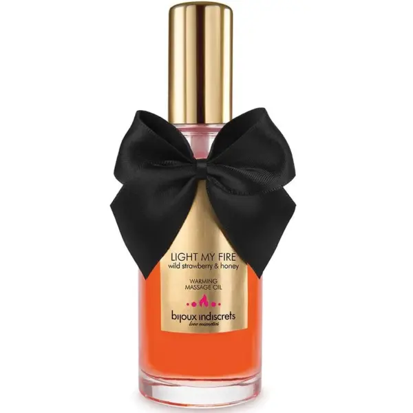 BIJOUX INDISCRETS - AARDBEIEN AROMA WARMTE EFFECT MASSAGE OLIE