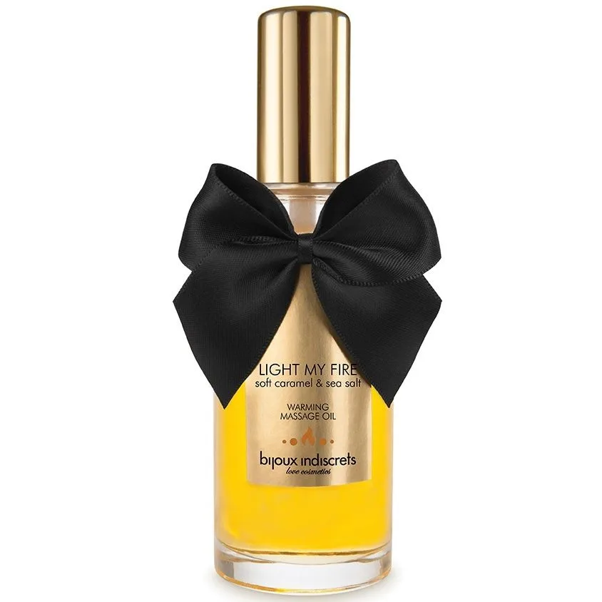 BIJOUX INDISCRETS - MASSAGEOLIE MET WARMTE-EFFECT EN KARAMEL-AROMA