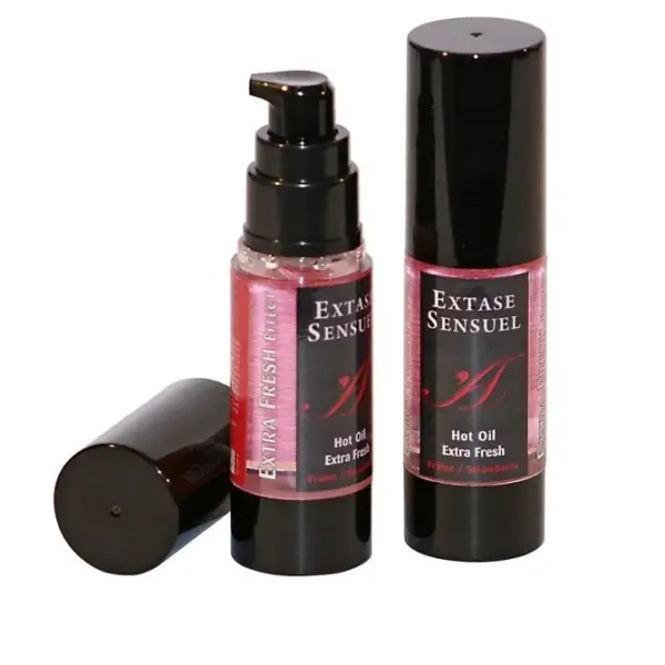 EXTASE SENSUAL - EXTRA FRISSE AARDBEIEN EFFECT MASSAGE OLIE 30 ML
