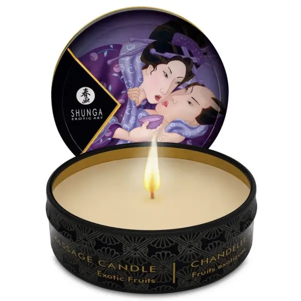 SHUNGA - MINI CARESS BY CANDELIGHT EXOTISCHE FRUIT MASSAGEKAARS 30 ML