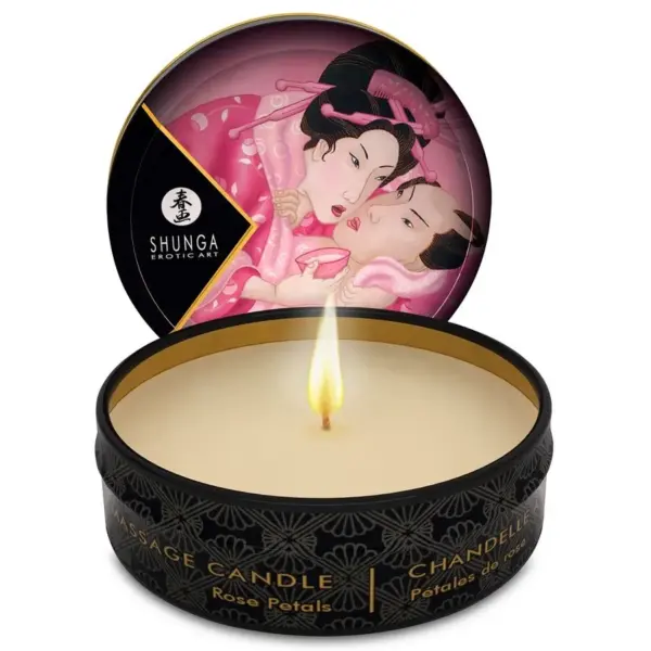 SHUNGA - MINI CARESS BY CANDELIGHT ROZEN MASSAGEKAARS 30 ML