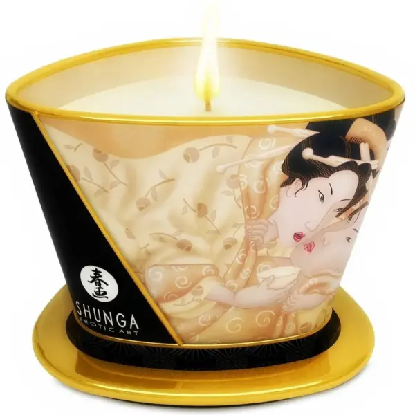 SHUNGA - MINI CARESS BY CANDELIGHT VANILLE MASSAGEKAARS 170 ML