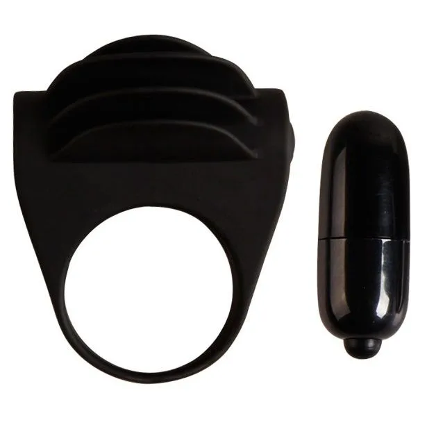 PRETTY LOVE - CHESTER ZWARTE TRILLENDE RING