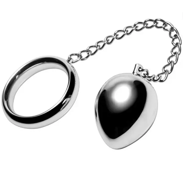 METAL HARD - COCKRING 40MM + KETTING MET METALEN BAL