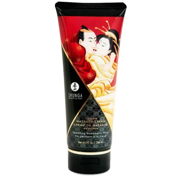 SHUNGA - AARDBEIEN- EN CAVA-MASSAGECRÈME 200 ML