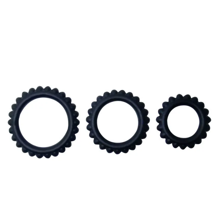 BAILE - TITAN SET 3 STUKS COCKRING ZWART 2.8 + 2.4 + 1.9 CM