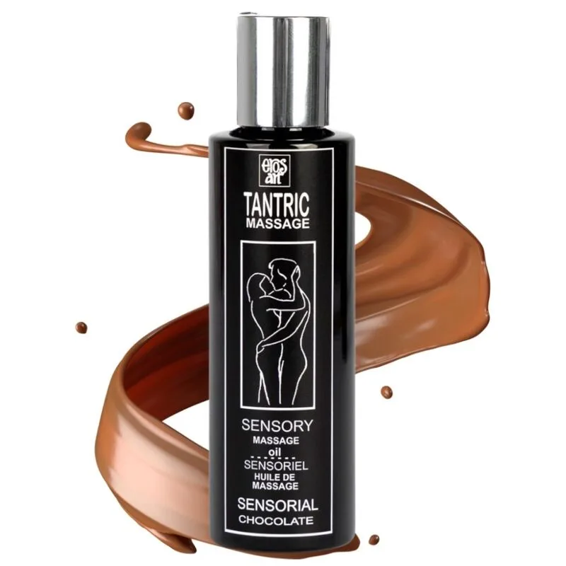 EROS-ART - NATUURLIJKE TANTRISCHE EN AFRODISIACUM CHOCOLADE MASSAGE OLIE 100 ML