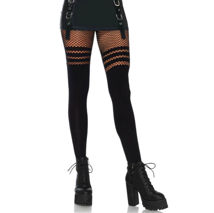 LEG AVENUE - PANTYHOUSE ZWARTE NETPANTY