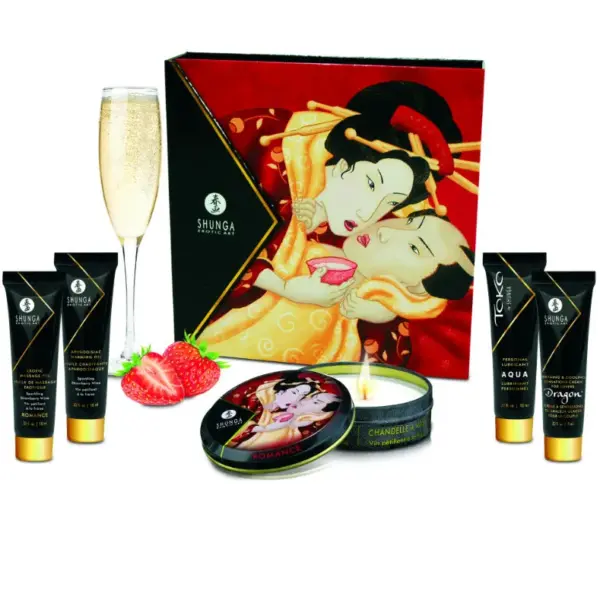SHUNGA - GEHEIME GEISHA AARDBEIEN EN CAVA KIT