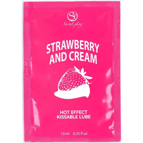 SECRETPLAY - AARDBEI & CREME GLIJMIDDEL ENKELE DOSIS 10 ML