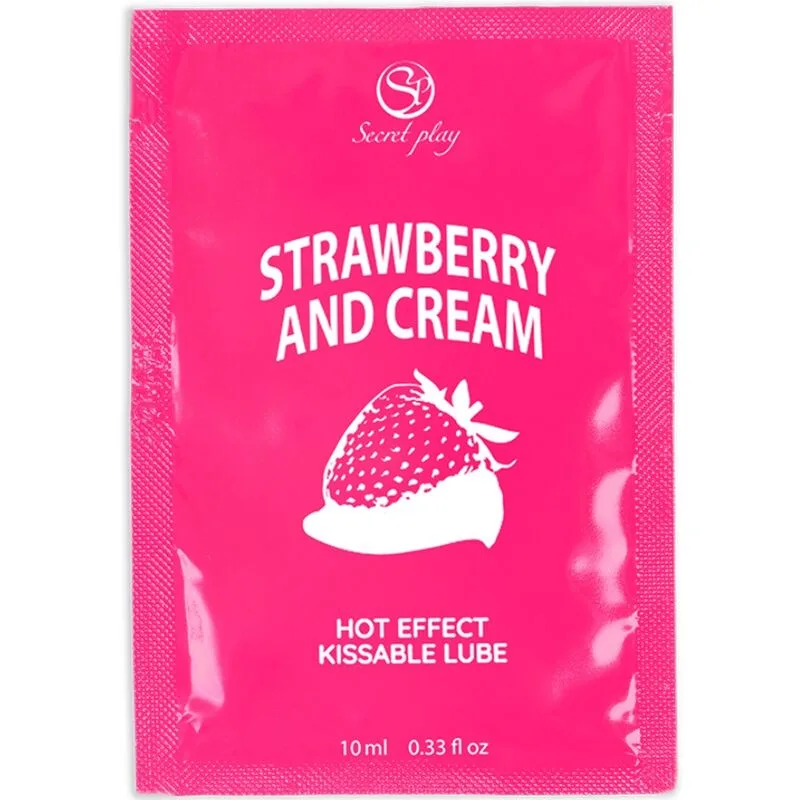 SECRETPLAY - AARDBEI & CREME GLIJMIDDEL ENKELE DOSIS 10 ML