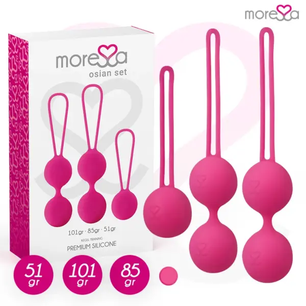 MORESSA - OSIAN SET PREMIUM SILICONE ROZE (Osian One - 51 g | Osian Two - 101 g | Osian Three 85 g)