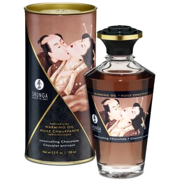 SHUNGA - WARMTE-EFFECT MASSAGE OLIE INTENSE CHOCOLADESMAAK 100 ML