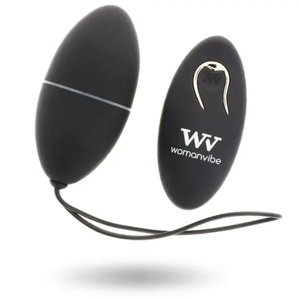 WOMANVIBE - ALSAN EGG AFSTANDSBEDIENING ZWART SILICONEN ZWART