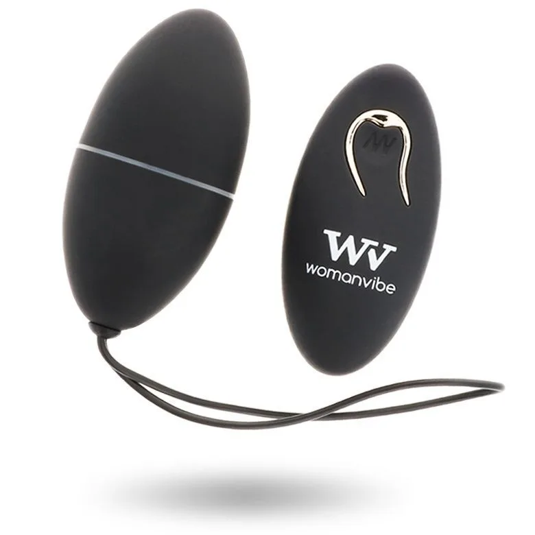 WOMANVIBE - ALSAN EGG AFSTANDSBEDIENING ZWART SILICONEN ZWART