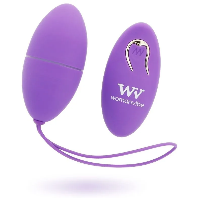 WOMANVIBE - ALSAN EGG AFSTANDSBEDIENING ZWART SILICONEN PAARS