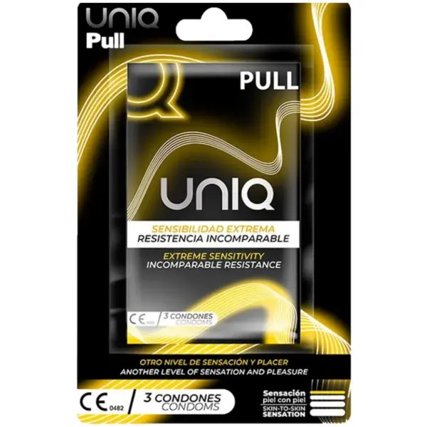 UNIQ - LATEXVRIJE CONDOOMS MET STRIPS 3 STUKS