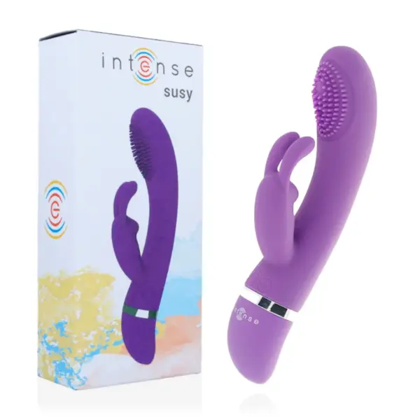 INTENSE - SUSY OSCILLERENDE VIBRATOR SILICONEN KONIJN LILA